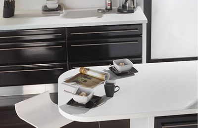 Breakfast Bars maia Iceburg Curved Breakfast Bar