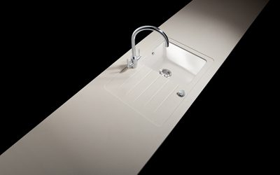 Single Bowl White Acrylic Sink one acrylic